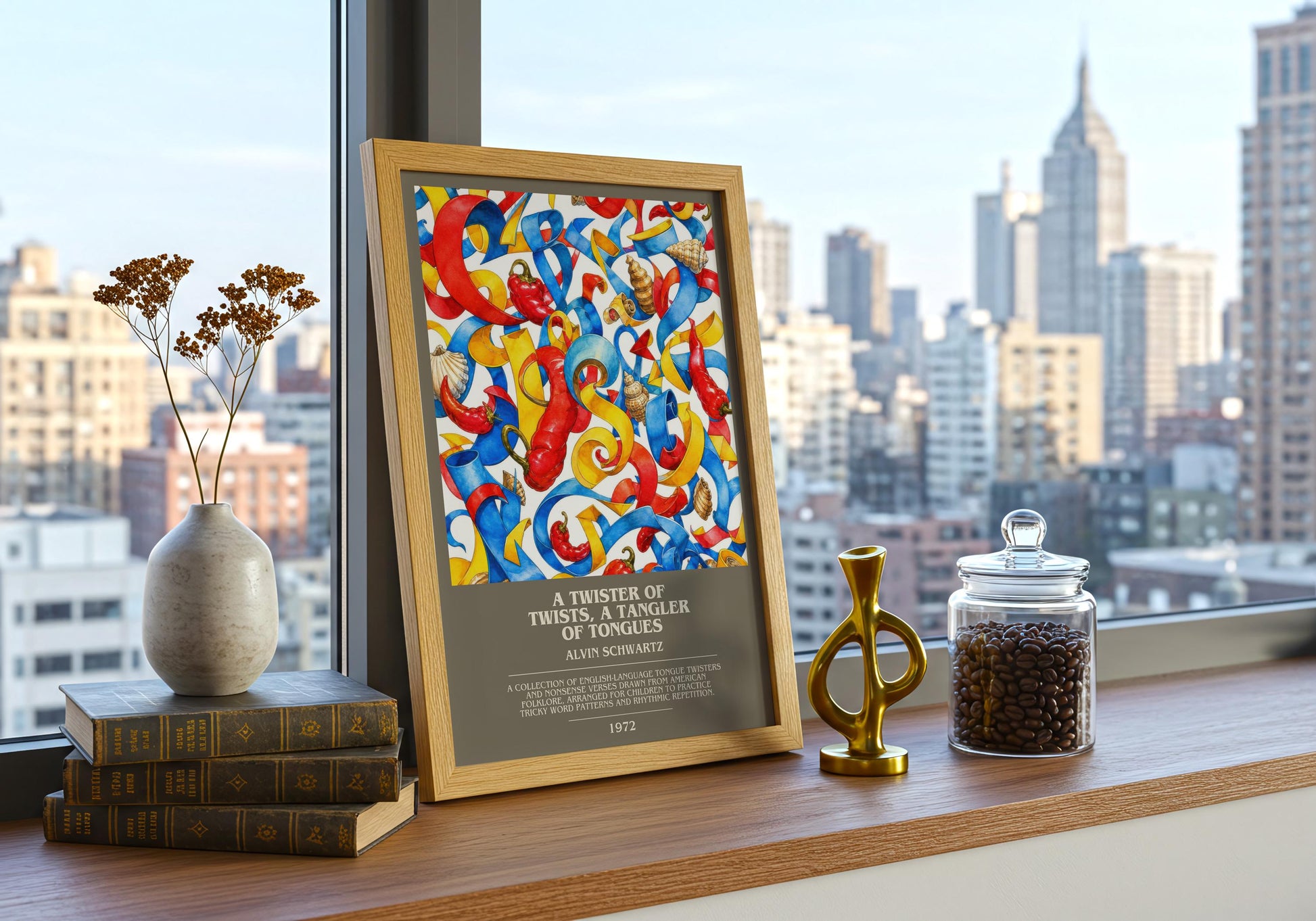 Twister Of Twists, A Tangler Of Tongues Bookish Wall Art – A. Schwartz