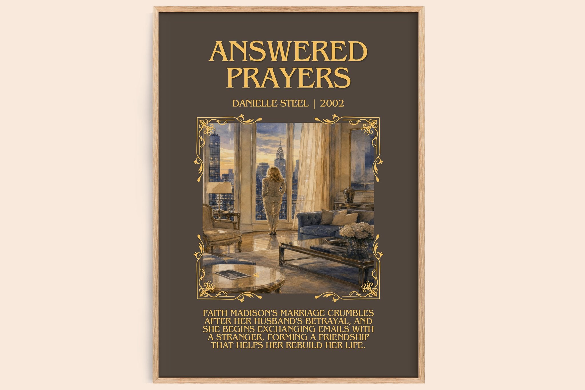 Answered Prayers Minimalist Book Poster by Danielle Steel