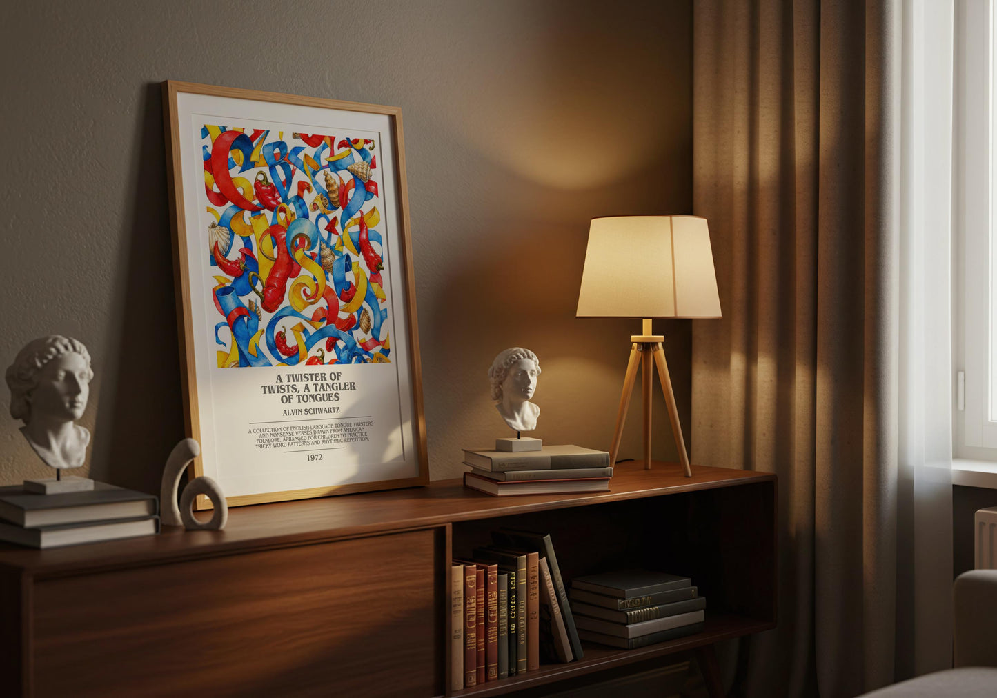 Twister Of Twists, A Tangler Of Tongues Bookish Wall Art – A. Schwartz
