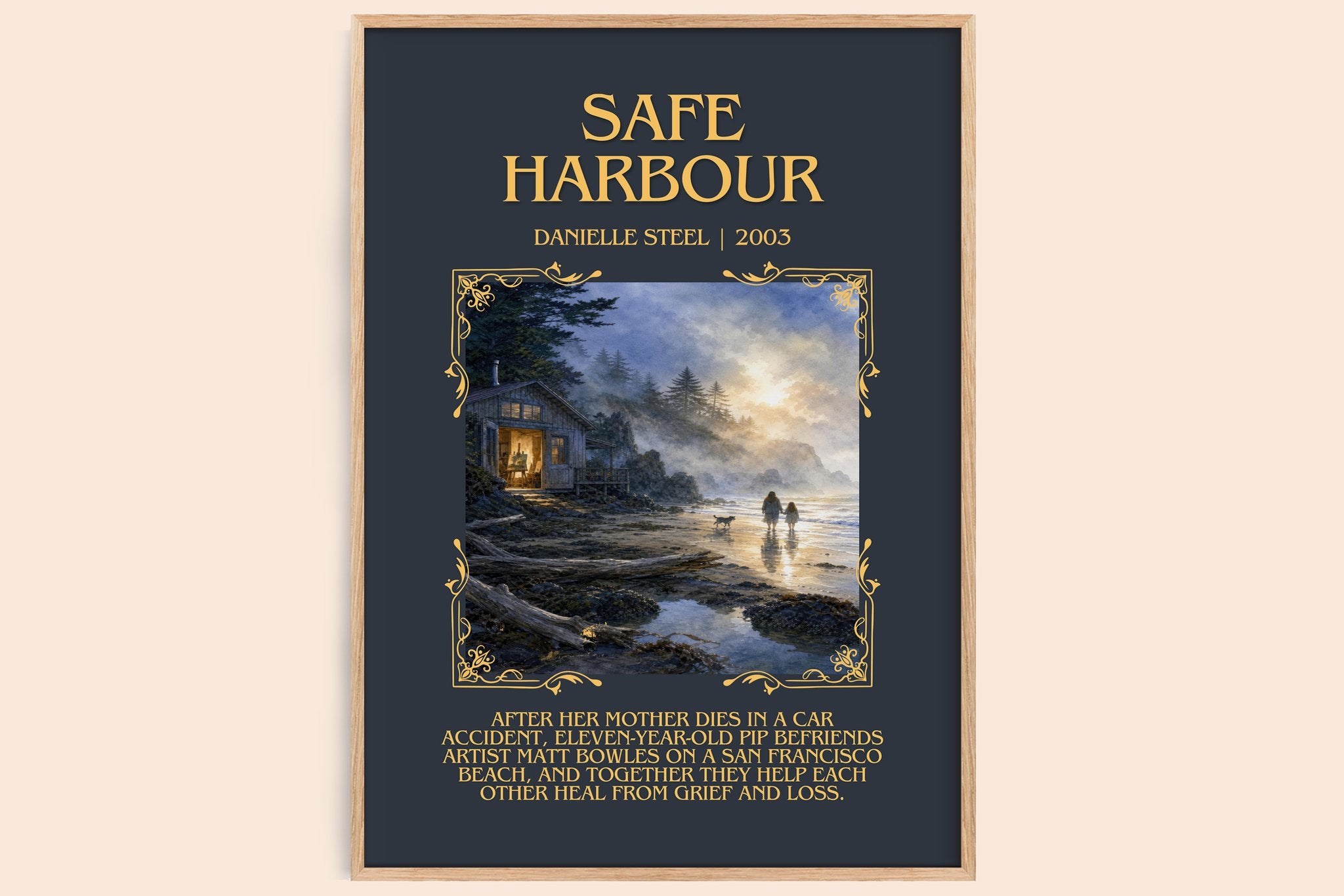 Safe Harbour Minimalist Book Poster by Danielle Steel