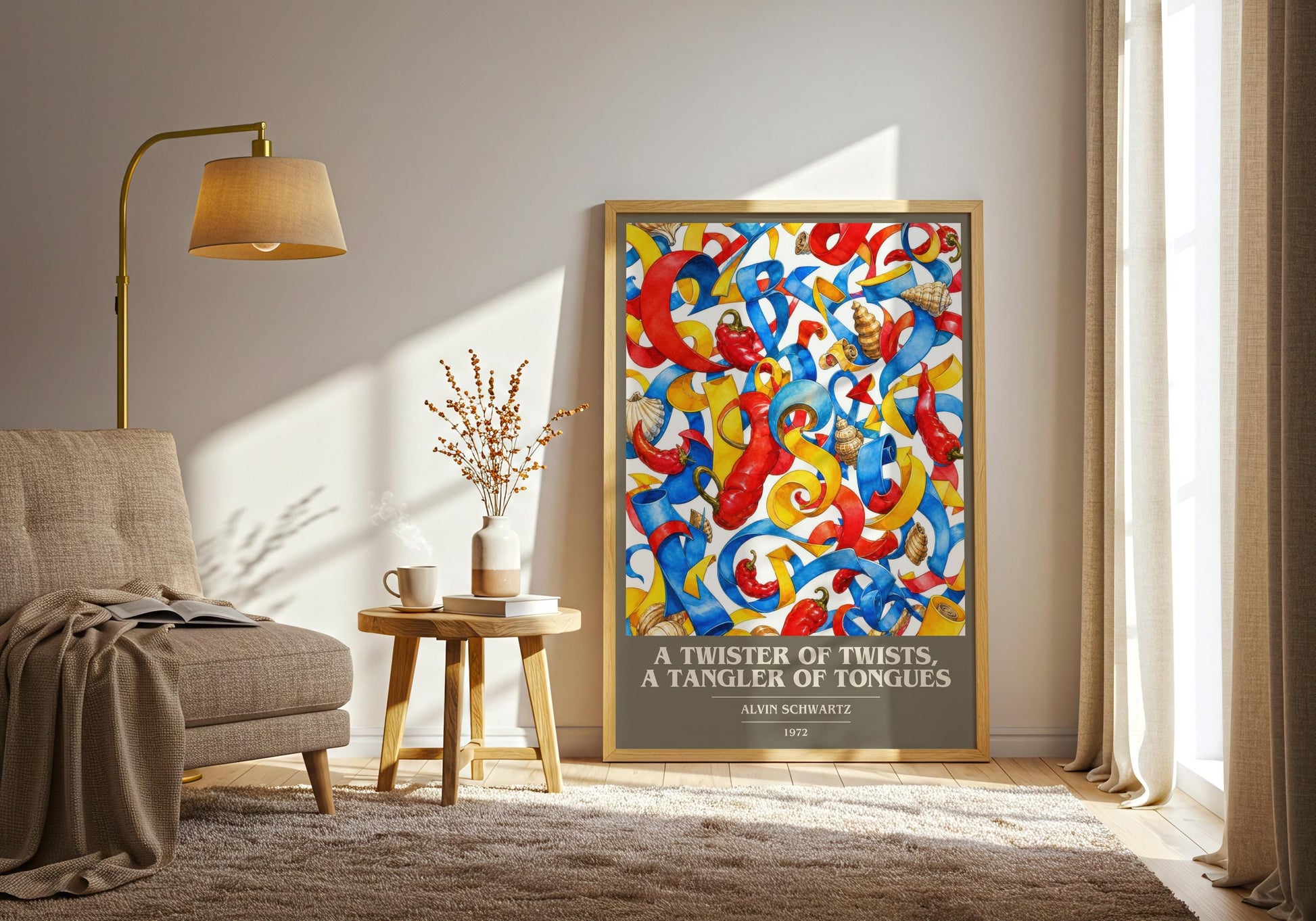 Twister Of Twists, A Tangler Of Tongues Book Cover Poster – A.