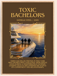 Toxic Bachelors Minimalist Book Poster by Danielle Steel – image 1