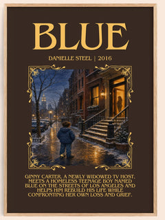 Blue Minimalist Book Poster by Danielle Steel – image 1