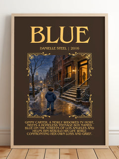 Blue Minimalist Book Poster by Danielle Steel – image 2