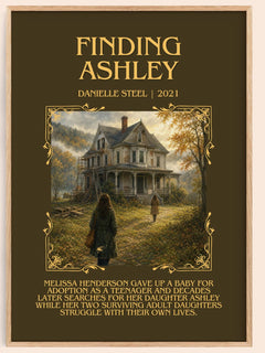 Finding Ashley Minimalist Book Poster by Danielle Steel – image 1