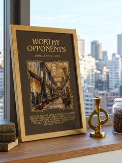 Worthy Opponents Minimalist Book Poster by Danielle Steel – image 3