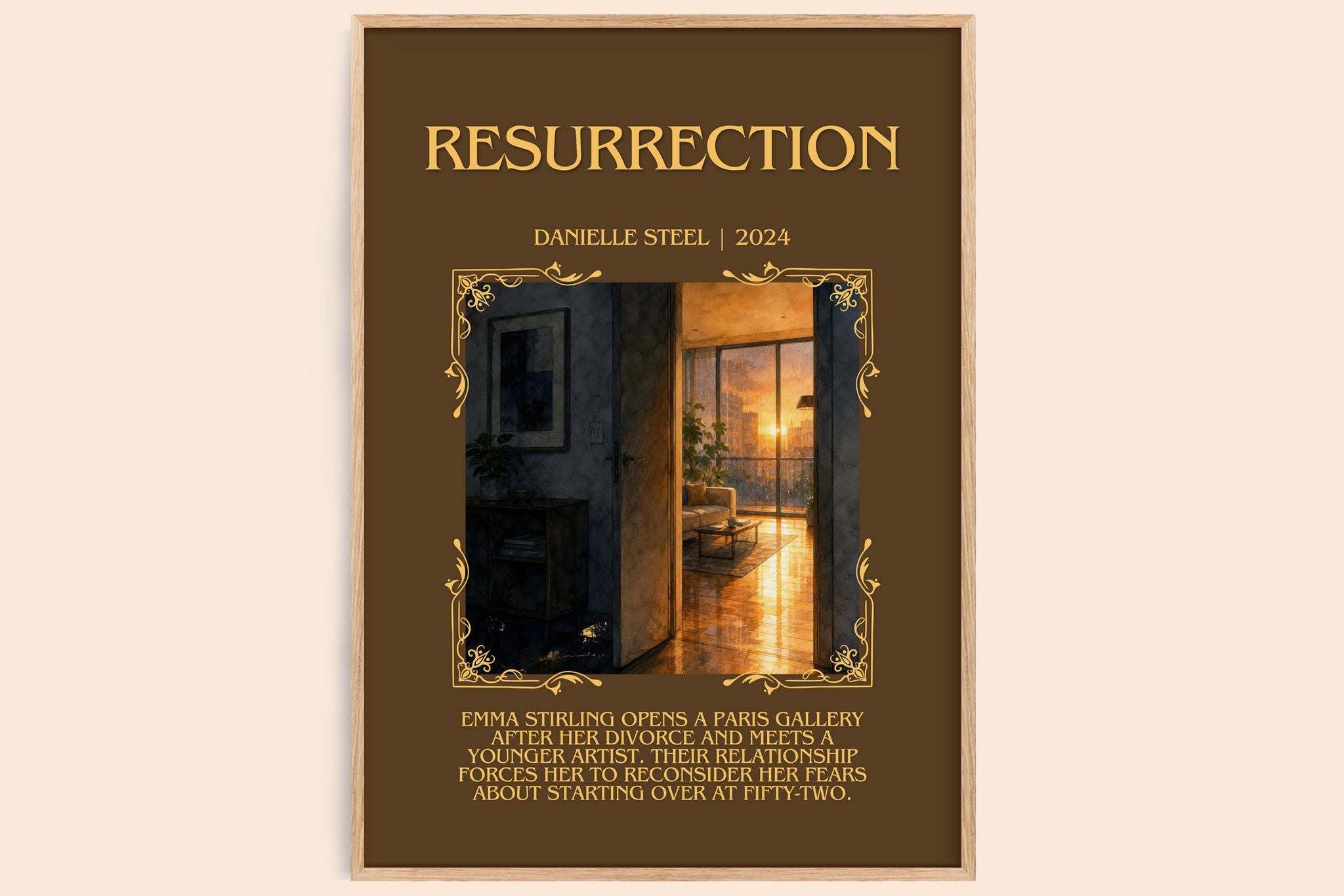 Resurrection Minimalist Book Poster by Danielle Steel
