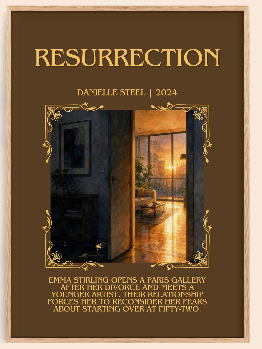 Resurrection Minimalist Book Poster by Danielle Steel – book poster