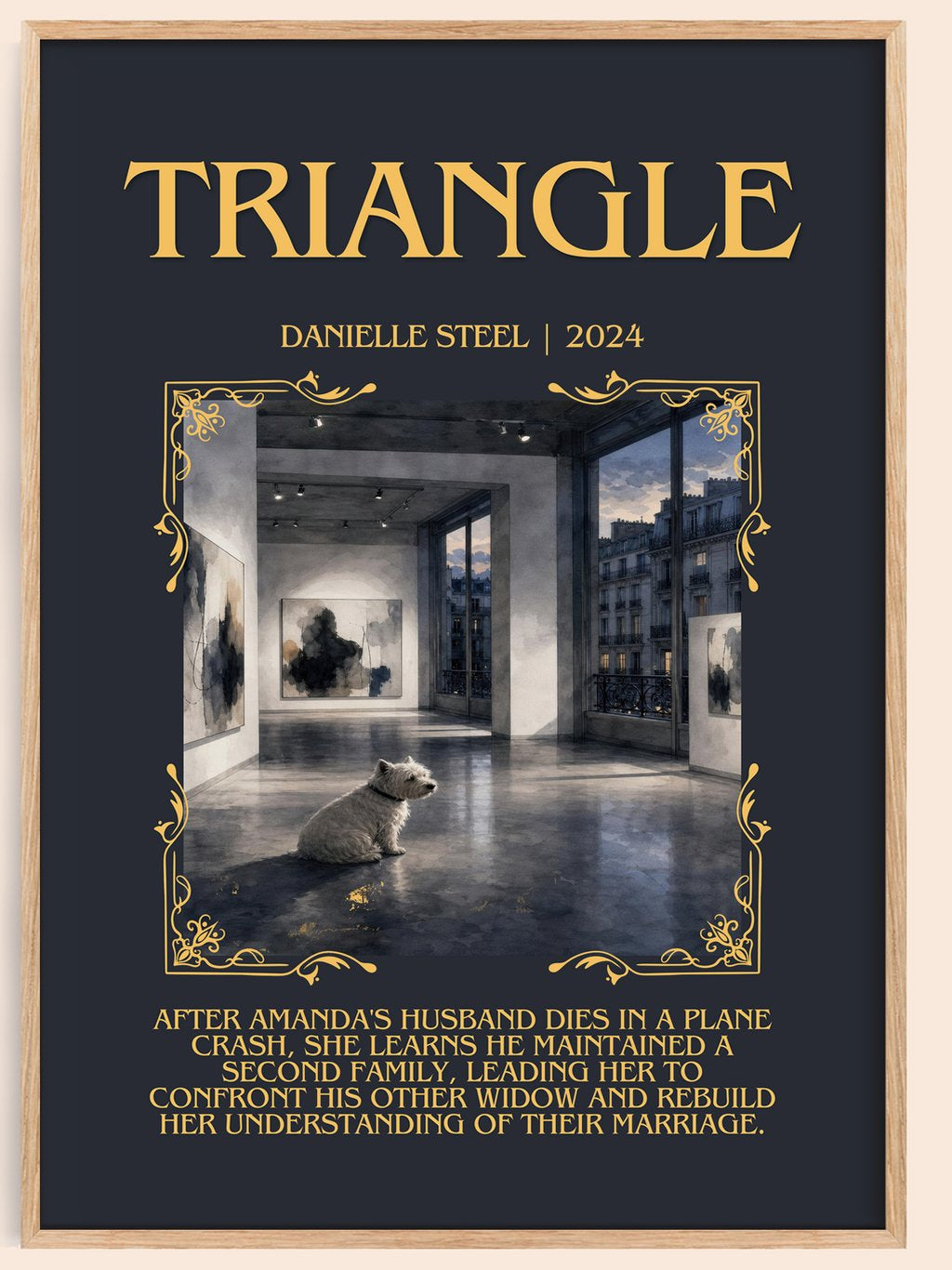 Triangle Minimalist Book Poster by Danielle Steel – book poster