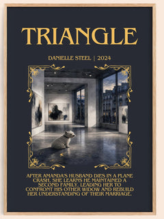 Triangle Minimalist Book Poster by Danielle Steel – image 1