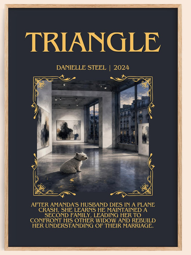 Triangle Minimalist Book Poster by Danielle Steel