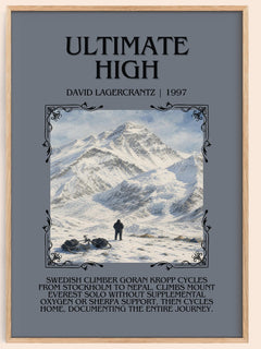 Ultimate High Minimalist Book Poster by David Lagercrantz – image 1
