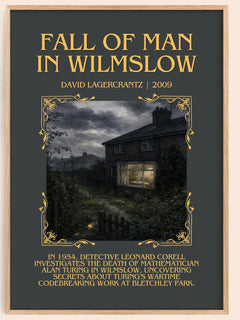Fall Of Man In Wilmslow Minimalist Book Poster by David Lagercrantz – image 1
