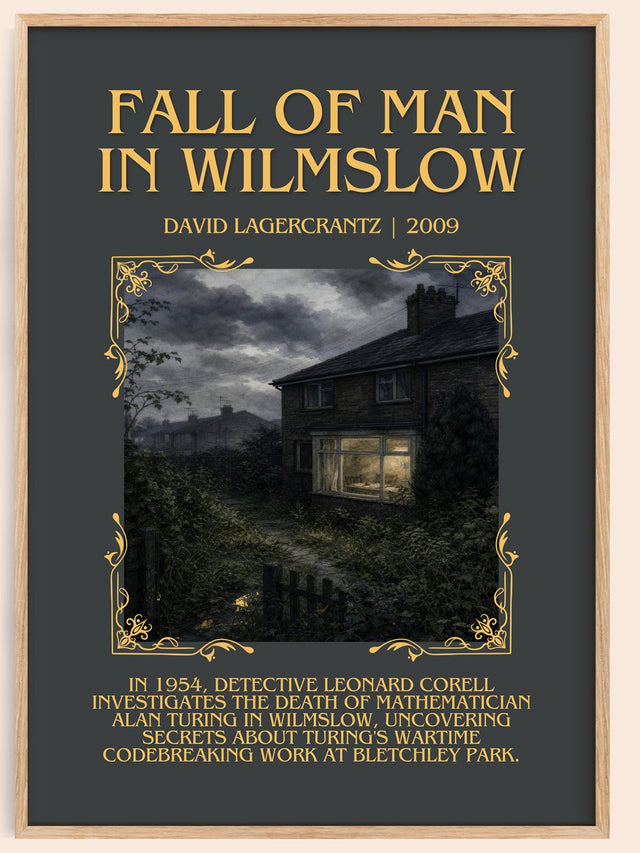 Fall Of Man In Wilmslow Minimalist Book Poster by David Lagercrantz