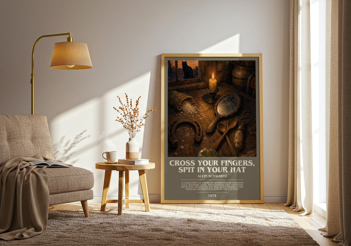 Cross Your Fingers, Spit In Your Hat Bookish Wall Art by A. Schwartz