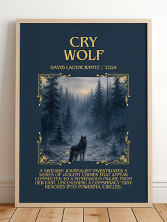 Cry Wolf Minimalist Book Poster by David Lagercrantz – image 2