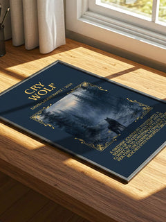 Cry Wolf Minimalist Book Poster by David Lagercrantz – image 4
