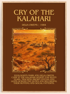 Cry Of The Kalahari Minimalist Book Poster by Delia Owens – image 1