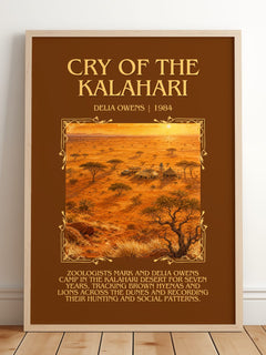 Cry Of The Kalahari Minimalist Book Poster by Delia Owens – image 2