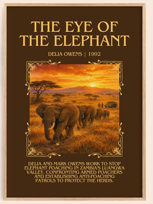 The Eye Of The Elephant Minimalist Book Poster by Delia Owens