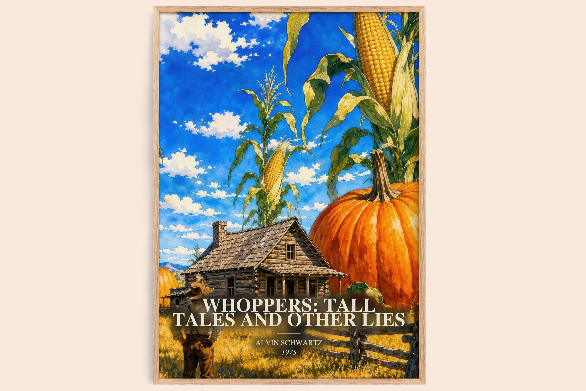 Whoppers: Tall Tales And Other Lies Book Watercolour Illustration by Alvin Schwartz
