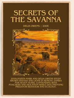 Secrets Of The Savanna Minimalist Book Poster by Delia Owens – image 1