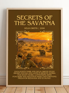 Secrets Of The Savanna Minimalist Book Poster by Delia Owens – image 2
