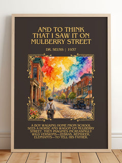 And To Think That I Saw It On Mulberry Street Minimalist Book Poster – image 2