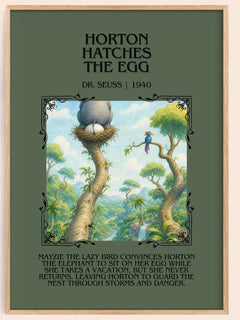 Horton Hatches The Egg Minimalist Book Poster by Dr. Seuss – image 1
