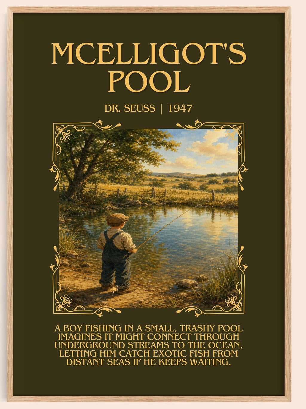 Mcelligot'S Pool Minimalist Book Poster by Dr. Seuss – book poster