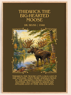 Thidwick The Big-Hearted Moose Minimalist Book Poster by Dr. Seuss – image 1