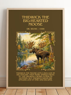 Thidwick The Big-Hearted Moose Minimalist Book Poster by Dr. Seuss – image 2