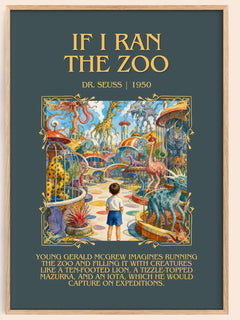 If I Ran The Zoo Minimalist Book Poster by Dr. Seuss – image 1