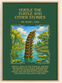 Yertle The Turtle And Other Stories Minimalist Book Poster by D. Seuss – image 1