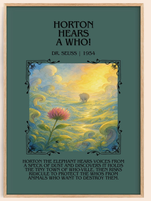Horton Hears A Who! Minimalist Book Poster by Dr. Seuss