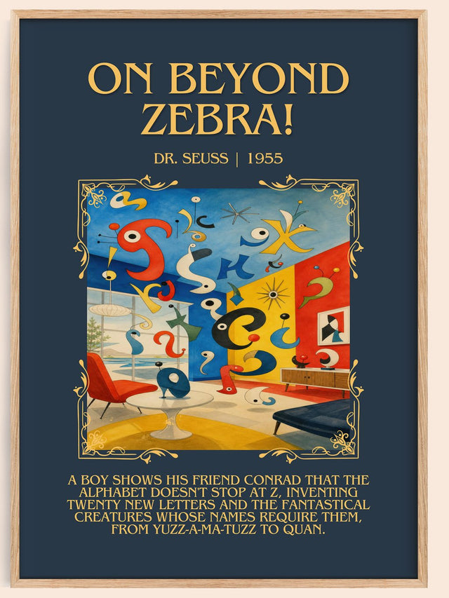 On Beyond Zebra! Minimalist Book Poster by Dr. Seuss