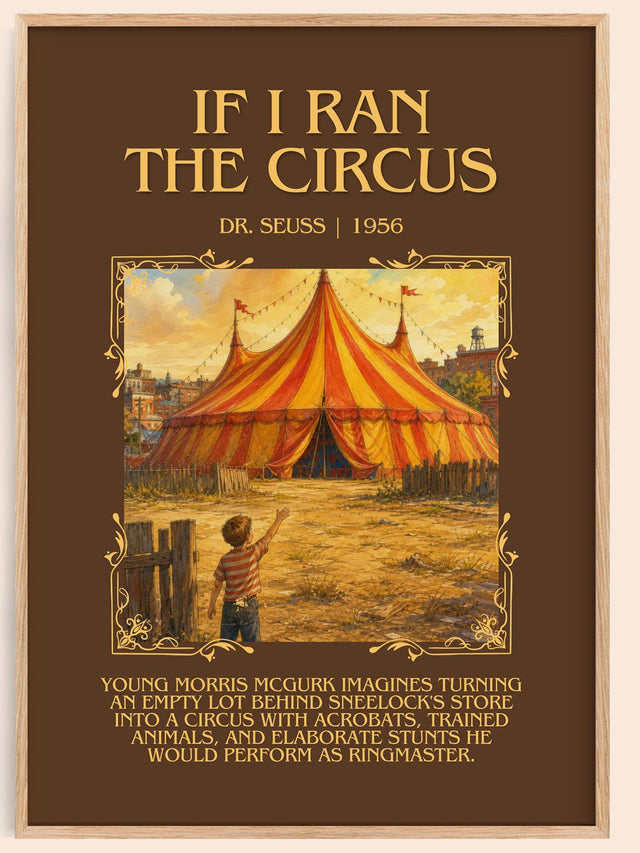 If I Ran The Circus Minimalist Book Poster by Dr. Seuss