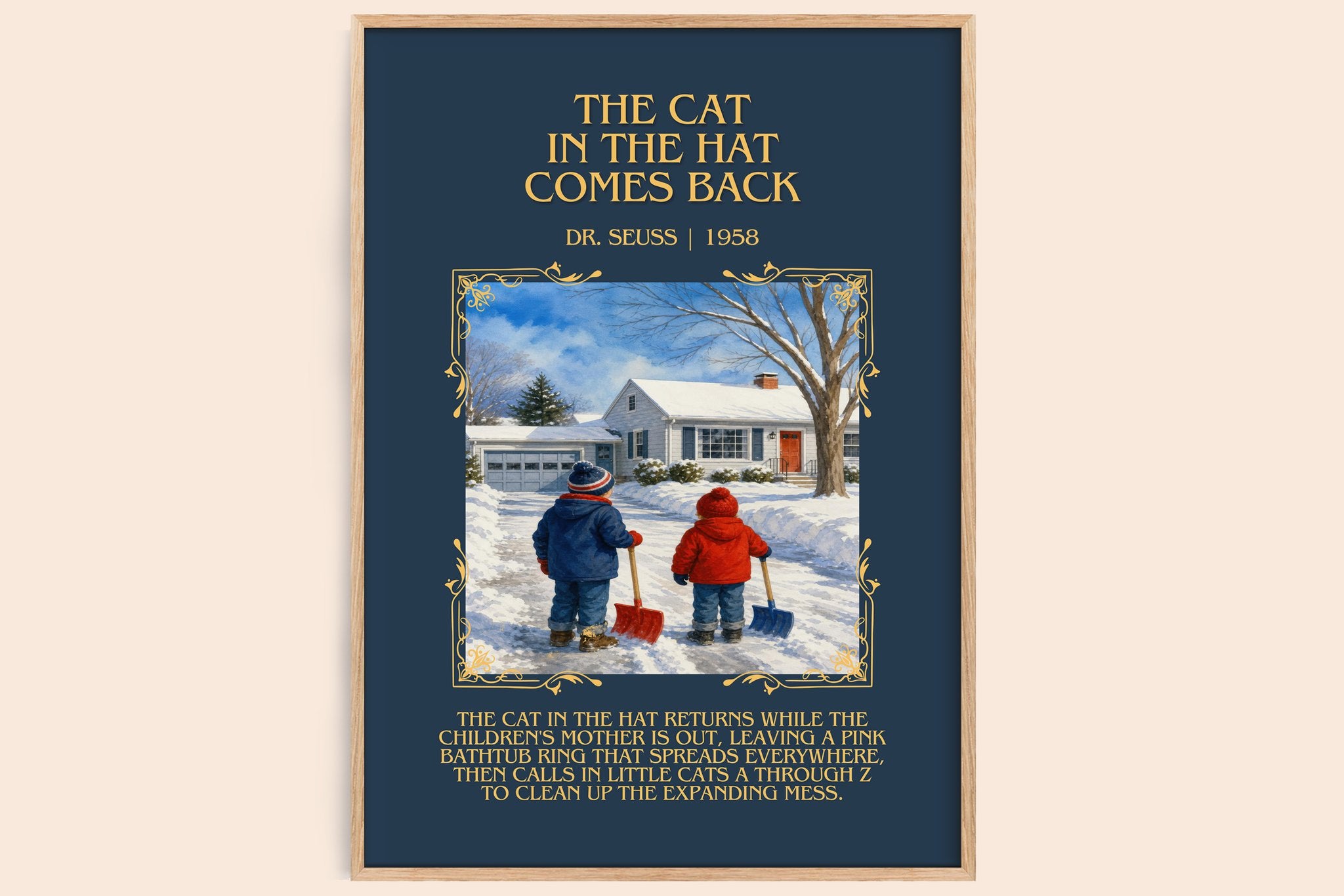 The Cat In The Hat Comes Back Minimalist Book Poster by Dr. Seuss