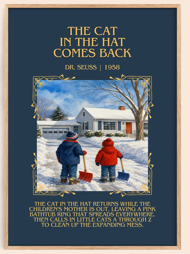 The Cat In The Hat Comes Back Minimalist Book Poster by Dr. Seuss