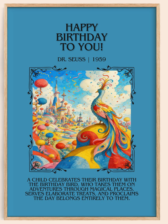 Happy Birthday To You! Minimalist Book Poster by Dr. Seuss