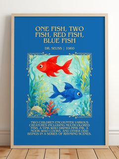 One Fish, Two Fish, Red Fish, Blue Fish Minimalist Book Poster – D. – image 2
