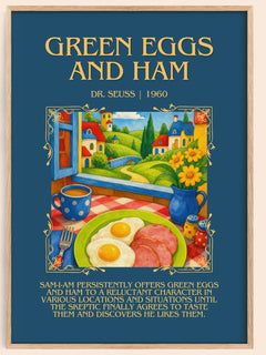 Green Eggs And Ham Minimalist Book Poster by Dr. Seuss – image 1