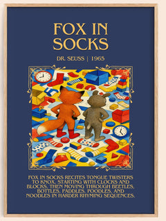 Fox In Socks Minimalist Book Poster by Dr. Seuss – image 1