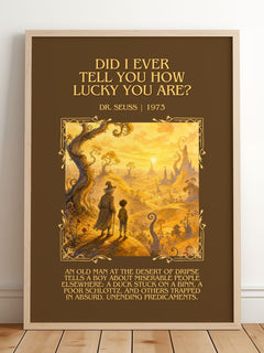 Did I Ever Tell You How Lucky You Are? Minimalist Book Poster – D. – image 2