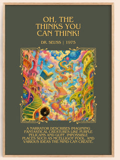 Oh, The Thinks You Can Think! Minimalist Book Poster by Dr. Seuss – image 1