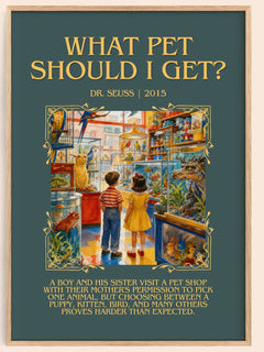 What Pet Should I Get? Minimalist Book Poster by Dr. Seuss – image 1