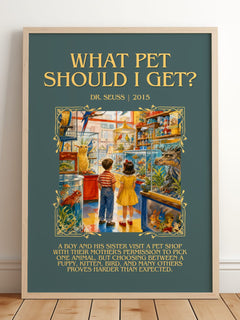 What Pet Should I Get? Minimalist Book Poster by Dr. Seuss – image 2