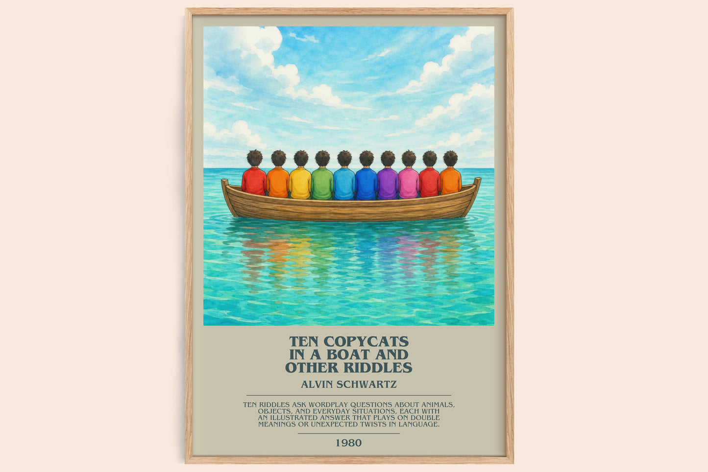 Ten Copycats In A Boat And Other Riddles Bookish Wall Art – A.