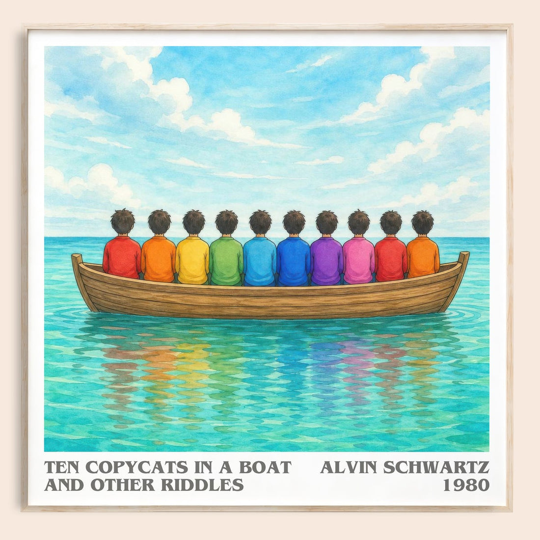 Ten Copycats In A Boat And Other Riddles Literary Art Print – A.