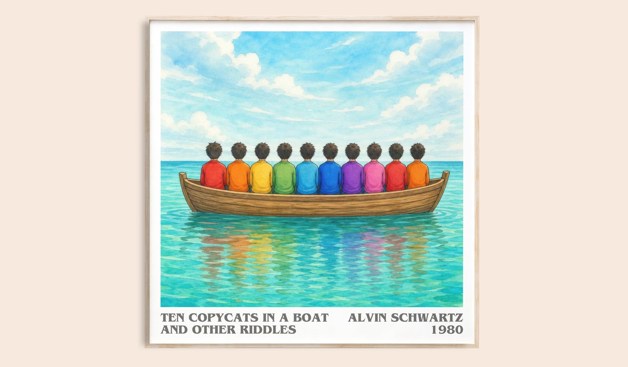 Ten Copycats In A Boat And Other Riddles Literary Art Print – A.